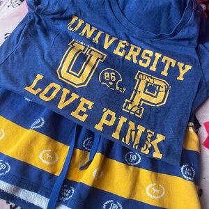 Victoria’s Secret University of Pink shirt and skirt set